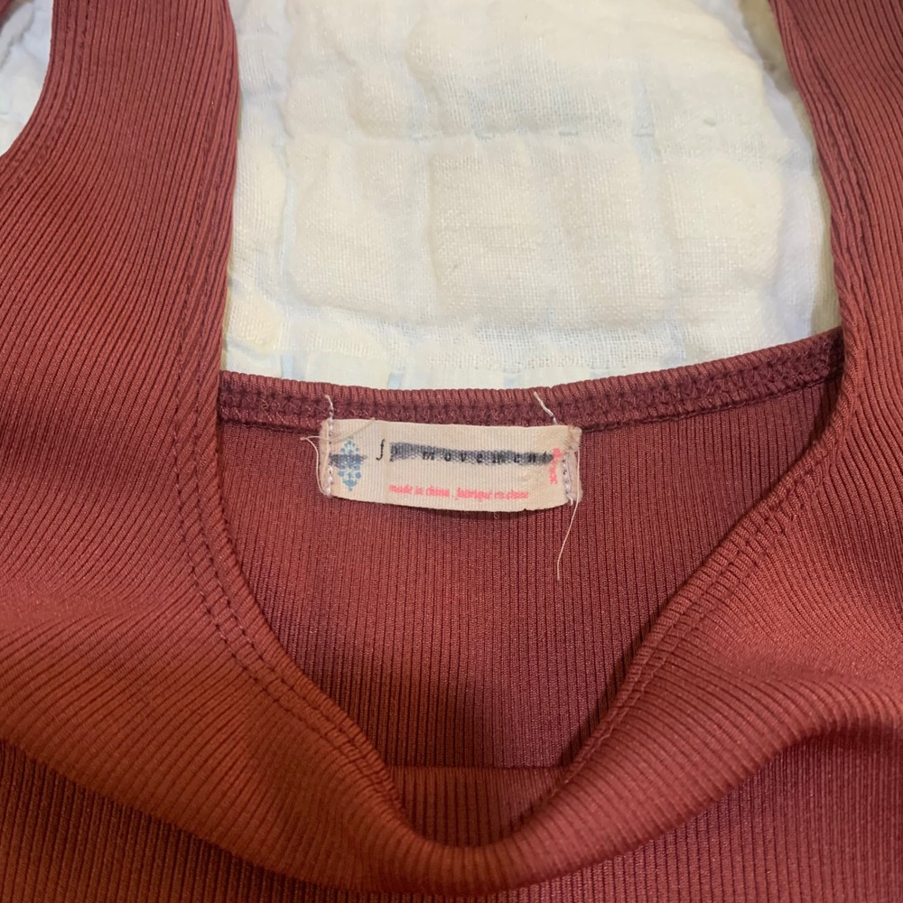 Free People Movement Skirt and Crop Top Set Burgundy Red XS NWOT - Picture 4 of 5